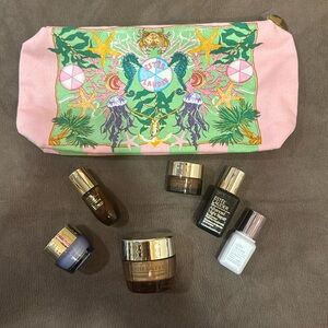 Estée Lauder Skincare samples with brand new makeup bag